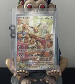 Pokemon Eevee TCG Holo Illustration Card 188/167 Twilight Masquerade Rare - Image 1