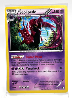 Scolipede Holo 74/149 Pokemon Card Boundaries Crossed 2012 LP - Image 1