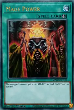 MAGO-EN139 MAGE POWER RARE 1ST EDITION YuGiOh CARD - Image 1