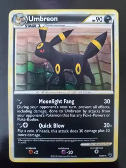 Umbreon 10/90 Holo Rare Pokemon TCG Card Heartgold Soulsilver Undaunted LP - Image 1