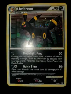 Umbreon 10/90 Holo Rare Pokemon TCG Card Heartgold Soulsilver Undaunted LP - Image 3