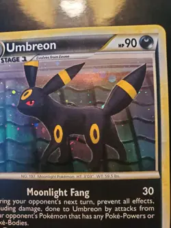 Umbreon 10/90 Holo Rare Pokemon TCG Card Heartgold Soulsilver Undaunted LP - Image 5