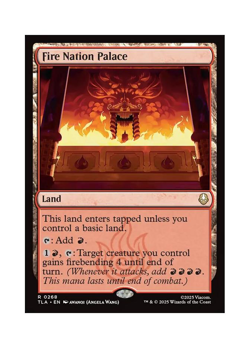 Magic the Gathering MTG TLA Fire Nation Palace 268 Regular Near Mint - Image 1