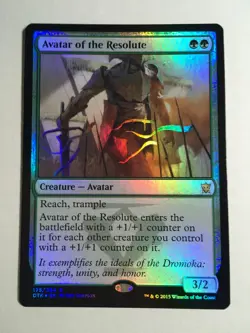 MTG Avatar of the Resolute - Dragons of Tarkir - Rare - Foil Near Mint - Image 1