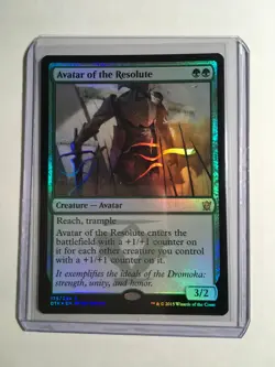 MTG Avatar of the Resolute - Dragons of Tarkir - Rare - Foil Near Mint - Image 3