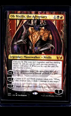MTG Magic The Gathering SNC New Capenna Borderless #284 Ob Nixilis the Adversary - Image 1
