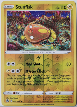 Stunfisk 055/195 - REVERSE HOLO - Silver Tempest - Pokemon - NM/M - Image 1