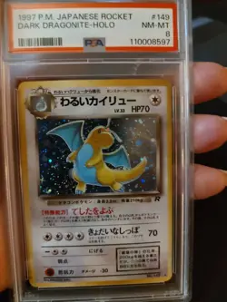 1997 POKEMON JPN ROCKET #149 DARK DRAGONITE-HOLO PSA 8 - Image 2