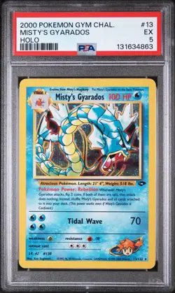 Pokemon TCG Misty's Gyarados Holo Rare Gym Challenge 13/132 PSA 5 - Image 1