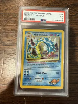 Pokemon TCG Misty's Gyarados Holo Rare Gym Challenge 13/132 PSA 5 - Image 3