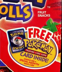 1999 MP Gold Border #56 Meowth *Very small crease* Fruit Roll Promo -Pokemon TCG - Image 3