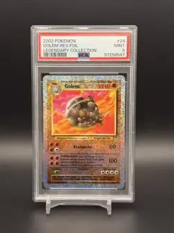 2002 POKEMON LEGENDARY COLLECTION #24 GOLEM-REVERSE FOIL PSA 9 - Image 1