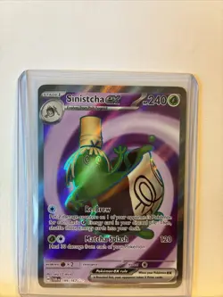 Sinistcha ex 189/167 Twilight Masquerade Ultra Rare Full Art Holo Pokemon TCG NM - Image 1