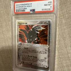 PSA 8 Aggron Ex Holo Sandstorm #95 2003 Pokemon Ex Sandstorm - Image 3