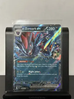 Pokemon Journey Together N’s Zoroark EX 098/159 Double Rare Holo NM - Image 1