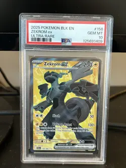 Pokemon TCG Zekrom ex 158/086 Sv: Black Bolt Holo Gem MT PSA 10 - Image 1