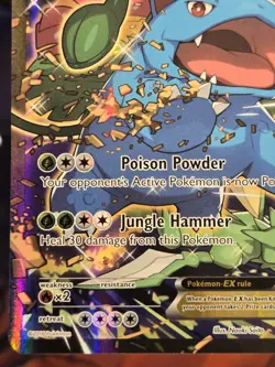 2016 Pokemon - Venusaur EX - XY123 Black Star Promo XY Holo - LP - Image 3