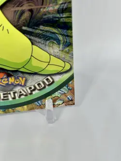 1998 Topps Pokemon #11 Metapod Foil Black Logo Animation Edition - Corner Dent - Image 4