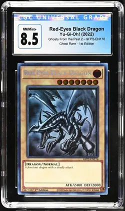 Yu-Gi-Oh! Red-Eyes Black Dragon 2022 GFP2-EN176 Ghost Rare 1st Ed CGC 8.5 - Image 2