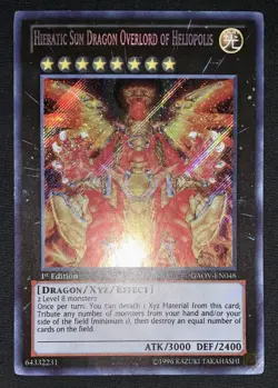 2012 Hieratic Sun Dragon Overlord of Heliopolis GAOV-EN048 Secret Rare 1st Ed LP - Image 2
