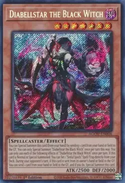 Yugioh! Diabellstar the Black Witch - AGOV-EN006 - Secret Rare - 1st Edition Nea - Image 1