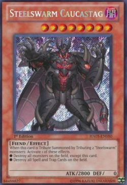 1X NM Steelswarm Caucastag - HA05-EN050 - Secret Rare 1st Edition yugioh - Image 1