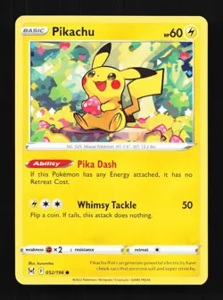 Pikachu 052/196 Lost Origin English Pokemon Card TCG - Image 1