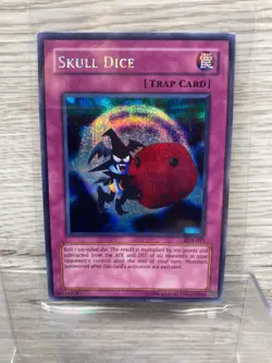 Skull Dice Yu-Gi-Oh Promo Card EDS-003 Prismatic Secret Rare LP - Image 1