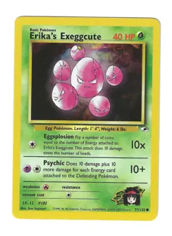Erika's Exeggcute 77/132 - Gym Heroes set - Pokemon Card LP - Image 1