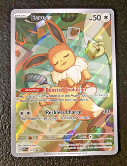 2025 Pokemon Eevee 173 SVP en Prismatic Evolutions ETB Promo English NM Card - Image 1