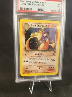 PSA 7 Dark Charizard Holo Rare Team Rocket 2000 Pokemon Card #4 - Image 2