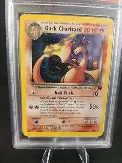 PSA 7 Dark Charizard Holo Rare Team Rocket 2000 Pokemon Card #4 - Image 3