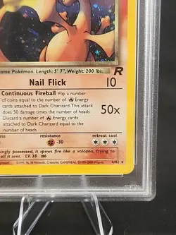 PSA 7 Dark Charizard Holo Rare Team Rocket 2000 Pokemon Card #4 - Image 5