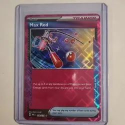 Pokemon TCG Max Rod Prismatic Evolutions Holo Card 116/131 - Image 1
