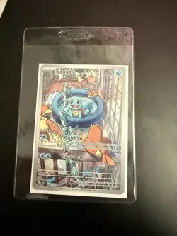 Pokemon TCG Squirtle Stellar Crown Illustration Card 148/142 Mint Condition - Image 1