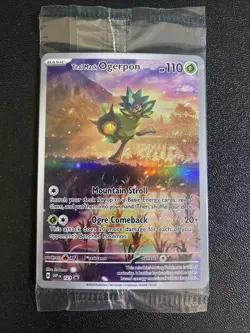 Teal Mask Ogerpon 123 Scarlet & Violet Black Star Promo Holo Sealed Pokemon Card - Image 1