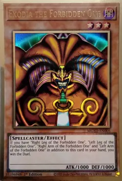 MGED-EN005 EXODIA THE FORBIDDEN ONE PREMIUM GOLD RARE 1ST EDITION YuGiOh CARD - Image 1