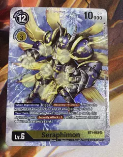 Digimon Card Game Seraphimon BT1-063 SR Alt Art NM - Image 1