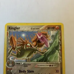 Kingler 22/100 EX Crystal Guardians Rare Pokemon Card Regular LP Rare Vintage - Image 2