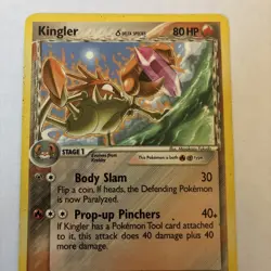 Kingler 22/100 EX Crystal Guardians Rare Pokemon Card Regular LP Rare Vintage - Image 3