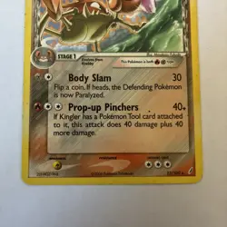Kingler 22/100 EX Crystal Guardians Rare Pokemon Card Regular LP Rare Vintage - Image 4