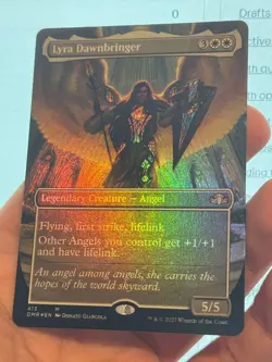 1X FOIL Lyra Dawnbringer BORDERLESS MINT MTG Magic DMR Angels Commander EDH - Image 3