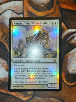 FOIL Knight of the White Orchid Shards of Alara MTG Magic the Gathering - Image 1