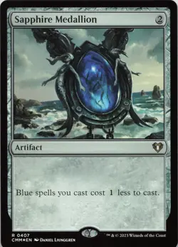 Sapphire Medallion - FOIL - R Commander Masters 407 - MTG - Image 1