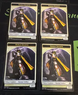 Human Soldier Token 002 X4 Shadows over Innistrad Magic the Gathering MTG - Image 1
