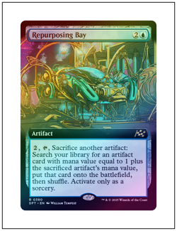 1x Repurposing Bay, Extended Art Foil, Magic MTG NM - Image 1