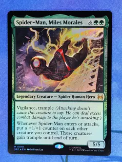 1x FOIL Spider-Man, Miles Morales, NM, SPE, Magic: the Gathering, MtG - Image 3