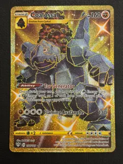 2020 POKEMON DARKNESS ABLAZE COALOSSAL 198/189 SECRET RARE GOLD - Image 1