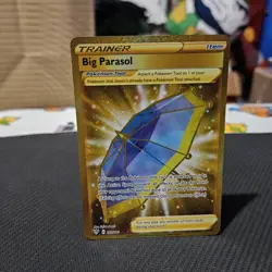 Big Parasol Pokemon TCG Darkness Ablaze Gold Secret Rare Holo Card #199/189 - Image 1
