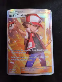Pokemon TCG Red's Challenge (Full Art) 213/214 Sm-Unbroken Bonds Holo DAMAGED - Image 1
